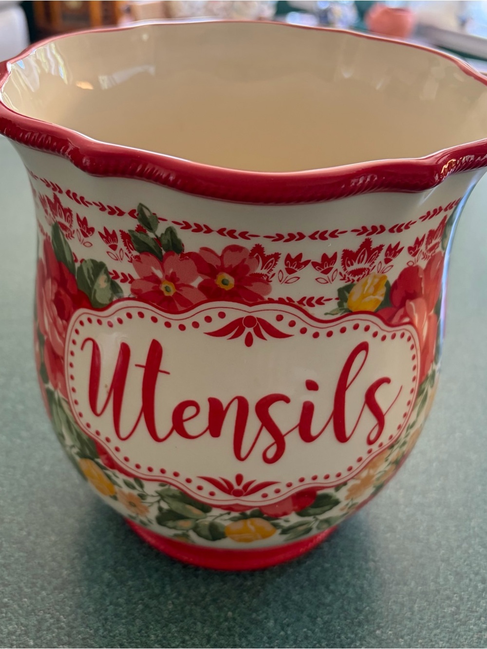 The Pioneer Woman Stoneware
Large Utensil Crock Vintage
Floral